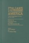 Image for Italians to America, May 1899 - Nov. 1899 : Lists of Passengers Arriving at U.S. Ports