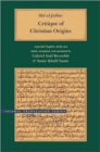 Image for Critique of Christian Origins