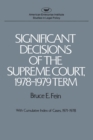 Image for Significant Decisions of the Supreme Court