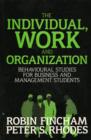 Image for The Individual, Work and Organization