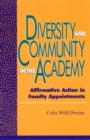 Image for Diversity and Community in the Academy