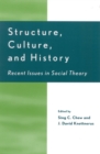 Image for Structure, culture, and history  : recent issues in social theory