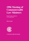 Image for 1996 Meeting of Commonwealth Law Ministers and Senior Officials