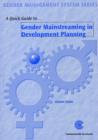Image for A quick guide to gender mainstreaming in development planning