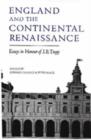 Image for England and the Continental Renaissance : Essays in Honour of J.B.Trapp