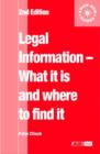 Image for Legal information  : what it is and where to find it