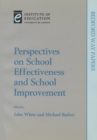 Image for Perspectives on School Effectiveness and School Improvement