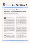 Image for School Governing Bodies : Rationale, roles and assessment