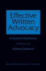 Image for Effective written advocacy  : a guide for practitioners