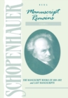 Image for Schopenhauer: Manuscript Remains (V4)