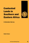 Image for Contested Lands in Southern and Eastern Africa : A literature survey