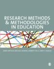 Image for Research methods and methodologies in education