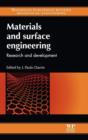 Image for Materials and surface engineering  : research and development