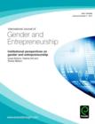 Image for Institutional Perspectives on Gender and Entrepreneurship.