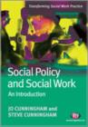 Image for Social policy and social work  : an introduction