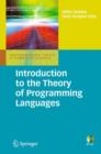 Image for Introduction to the Theory of Programming Languages