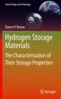 Image for Hydrogen storage materials: the characterisation of their storage properties