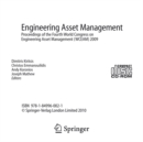 Image for Engineering Asset Management: Proceedings of the Fourth World Congress on Engineering Asset Management (WCEAM) 2009