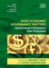 Image for Does economic governance matter?: governance institutions and outcomes