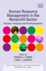 Image for Human resource management in the nonprofit sector  : passion, purpose and professionalism