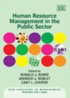 Image for Human resource management in the public sector