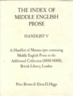Image for The Index of Middle English Prose Handlist V