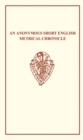 Image for An Anonymous Short English Metrical Chronicle