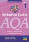 Image for AS business studies, unit 1, AQAModule 1: Marketing and accounting and finance