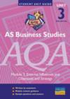 Image for AS business studies, unit 3, AQAModule 3: External influences and objectives and stragegy