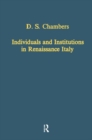 Image for Individuals and institutions in Renaissance Italy