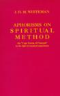 Image for Aphorisms on Spiritual Method