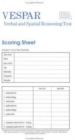 Image for VESPAR Test Scoring Sheets