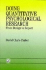 Image for Doing quantitative psychological research  : from design to report