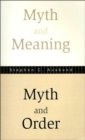 Image for Myth And Meaning, Myth And Order (P265/Mrc)
