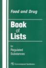 Image for Food and Drug Book of Lists for Regulated Substances