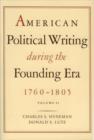 Image for American Political Writing During the Founding Era 1760-1805