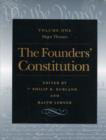 Image for Founders&#39; Constitution, Volume 1 : Major Themes