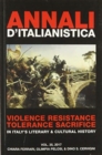 Image for Annali d&#39;Italianistica: Violence Resistance Tolerance Sacrifice in Italy`s Literary &amp; Cultural History