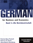 Image for German for Business and Economics : Band 2 - Die Betriebswirtschaft, Instructor&#39;s Handbook