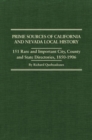 Image for Prime Sources of California and Nevada Local History
