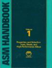 Image for ASM Handbook, Volume 1 : Irons, Steels and High-Performance Alloys