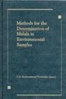 Image for Methods for the Determination of Metals in Environmental Samples