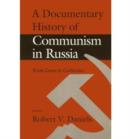 Image for A Documentary History of Communism in Russia