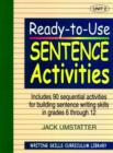 Image for Ready-to-Use Sentence Activities