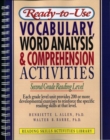 Image for Ready-to Use Vocabulary Word Analysis &amp; Comprehension Activities : Second Grade Reading Level