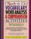Image for Ready-to-Use Vocabulary Word Analysis &amp; Comprehension Activities : Third Grade Reading Level