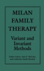 Image for Milan Family Therapy : Variant and Invariant Methods