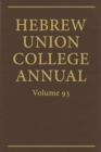 Image for Hebrew Union College Annual Vol. 93 (2022)