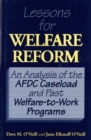 Image for Lessons for Welfare Reform: An Analysis of the Afdc Caseload and Past Welfare-to-work Programs.