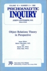 Image for Object Relations : Psychoanalytic Inquiry, 10.2